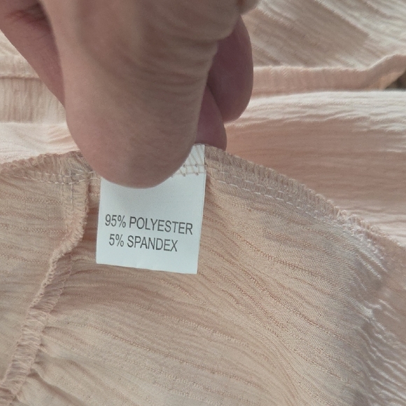 Peach V-Neck Ruffle Dress - Picture 3 of 6